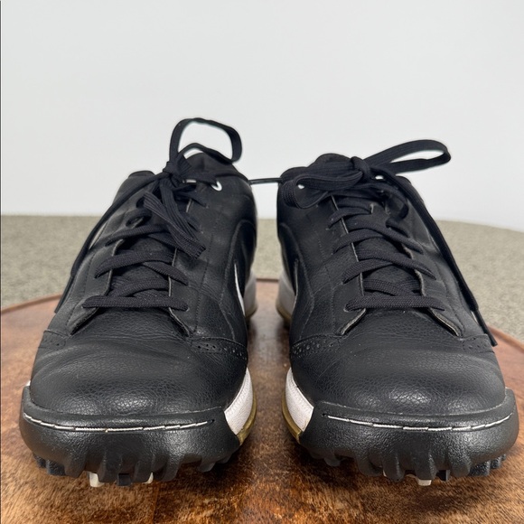 Nike Air Shoes Mens 10.5 Golf Cleat Sneakers Black White 379212-011 - Picture 2 of 11
